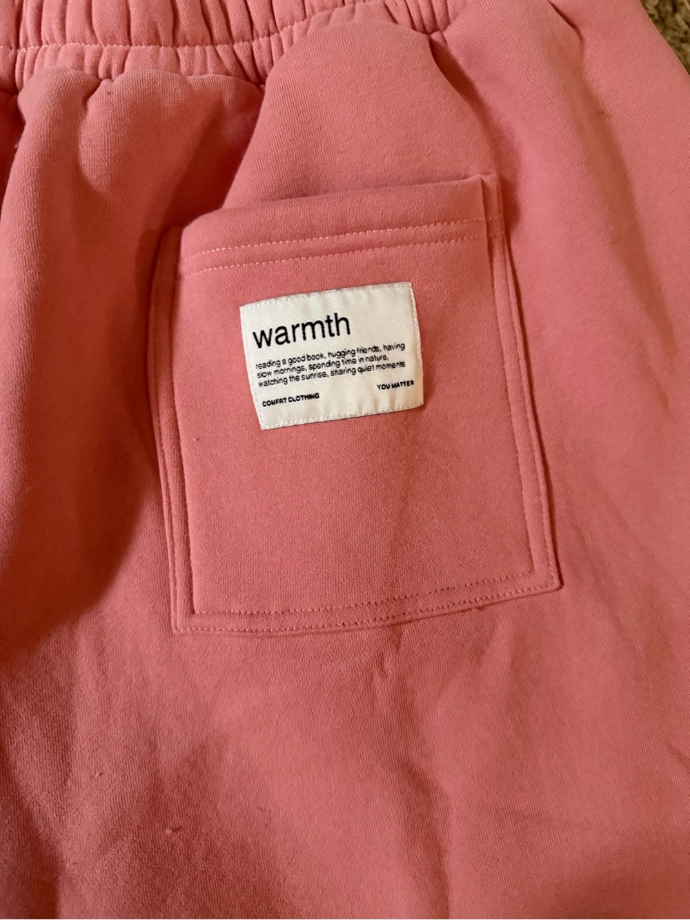 Oversized and weighted coral blush Track Pants & Hoodie You Matter COMFRT 2XL - Picture 13 of 16